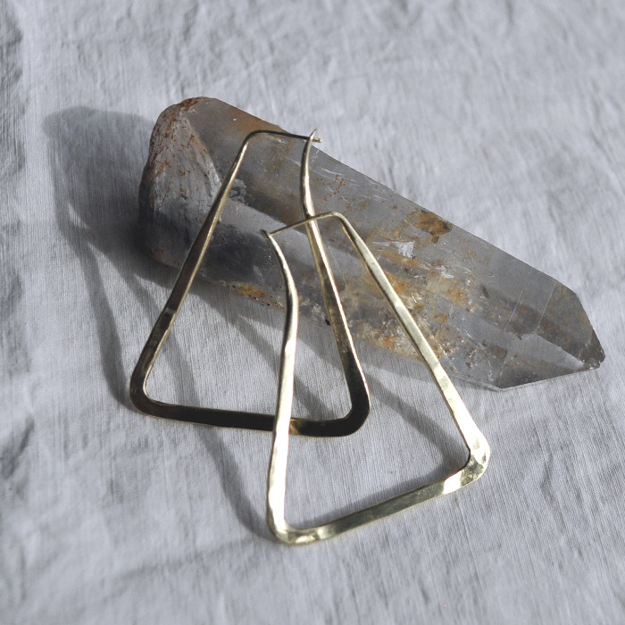 キャッチレス 三角ピアス side triangle／P012