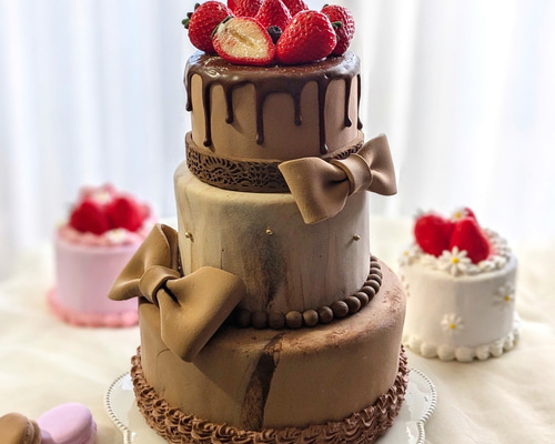 いちごチョコクレイケーキ ウェルカムボード クレイケーキ アリエル