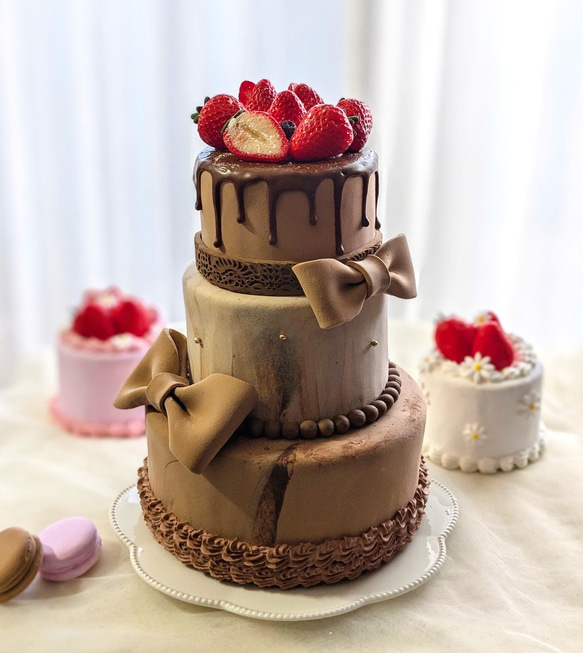 いちごチョコクレイケーキ ウェルカムボード クレイケーキ アリエル