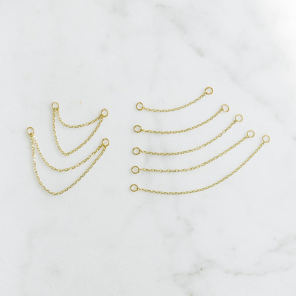 14K金 ゴールドフープリング イヤリング ラブレット ジャケット ピアス ペンダント 鎖 チェーン チャーム 1枚目の画像