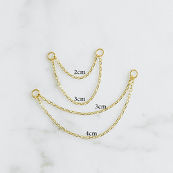 14K金 ゴールドフープリング イヤリング ラブレット ジャケット ピアス ペンダント 鎖 チェーン チャーム 8枚目の画像