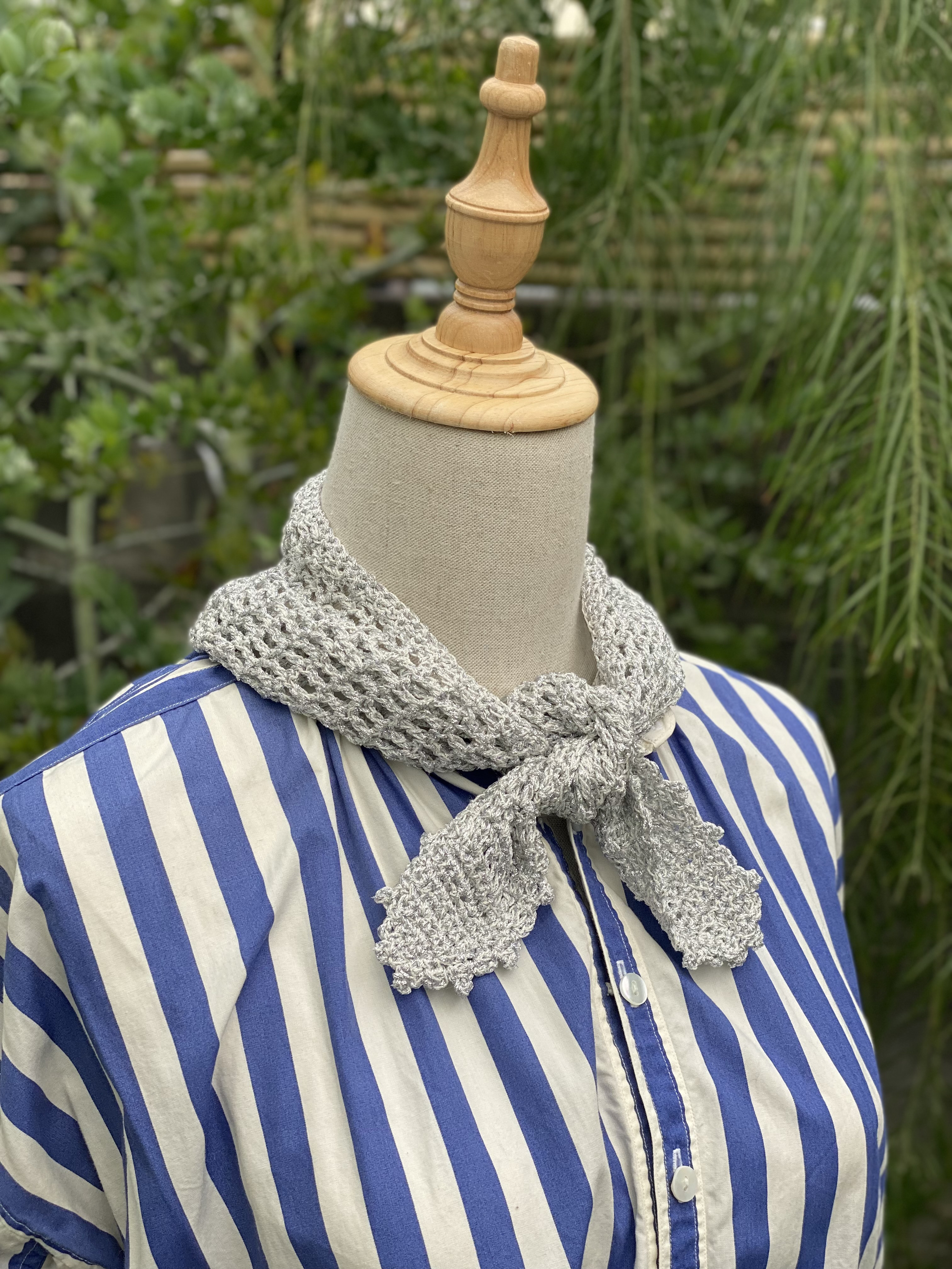 エスニック サラマリカ 美品✨ ワンピース プリント パープル　ラメ　ストライプ