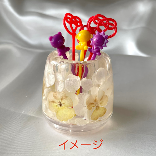 ✨ ミモザと五つ葉クローバー✨幸せを届けるハーバリウムペン立て✨ L