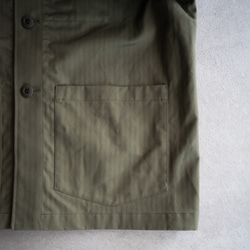 cotton herringbone coverall jacket/olive drab 10枚目の画像