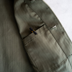 cotton herringbone coverall jacket/olive drab 12枚目の画像