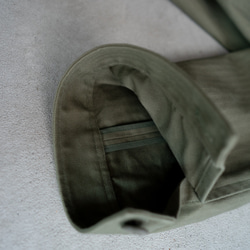 cotton herringbone coverall jacket/olive drab 14枚目の画像