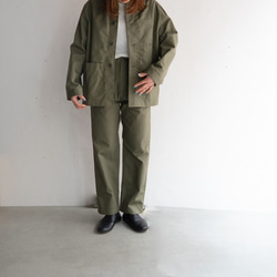 cotton herringbone coverall jacket/olive drab 6枚目の画像
