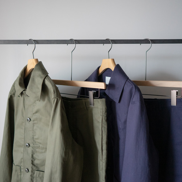 cotton herringbone coverall jacket/olive drab 15枚目の画像