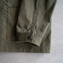 cotton herringbone coverall jacket/olive drab 11枚目の画像