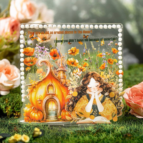 コラージュ 素材 6種 癒しの森 ステッカー PET 人物 動物 まとめ売り