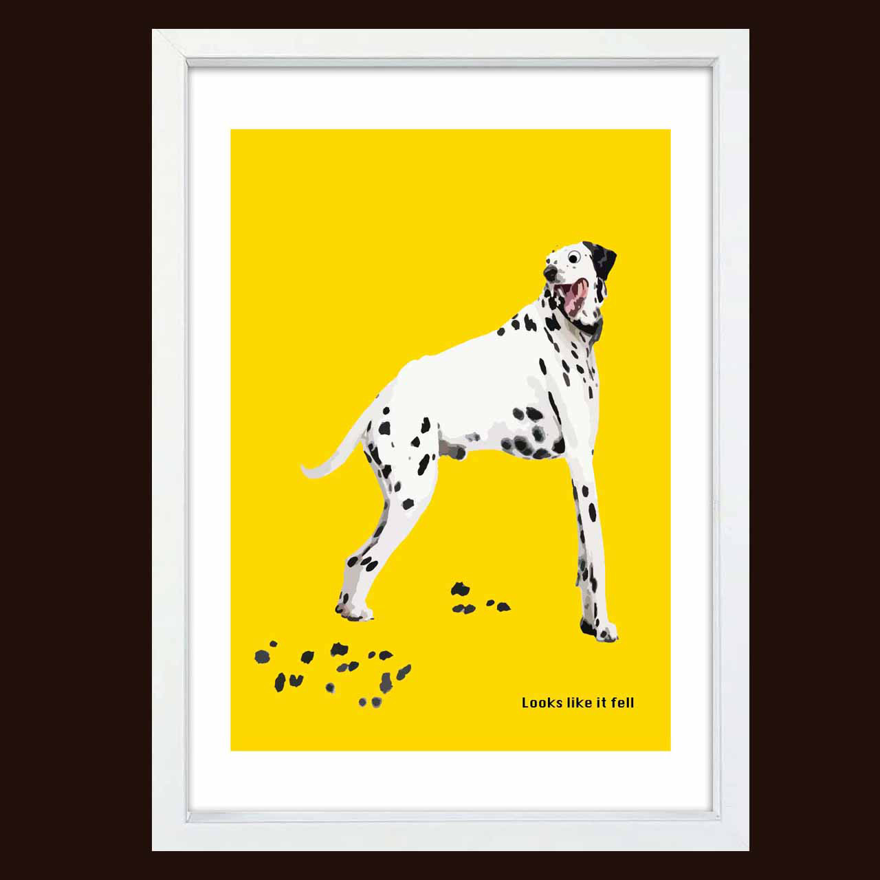 あらら　落ちたよ　　イヌ　お気に入り9600件突破　ポスター　アートポスター　アート/sei検索新着順　3458