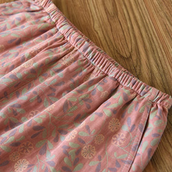 パジャマ夏春秋半袖上下セットレディース綿100%先染め7分パンツ 10枚目の画像