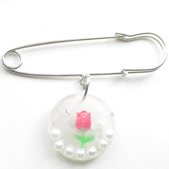 チューリップクォーツに咲く心のフラワーには、少し瞳を閉じましょう♪<カブトピンブローチ>SB1131 3枚目の画像