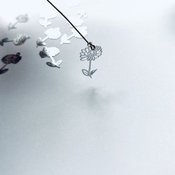 【6個】透かしメタルチャーム＊花＊シルバー 5枚目の画像