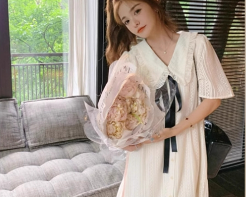 ハンドメイド　ドール　服　長袖　半袖　スカート　ワンピース（ピンク、白、水色　他 22db0fc77d77d531fccc86c2d1e021