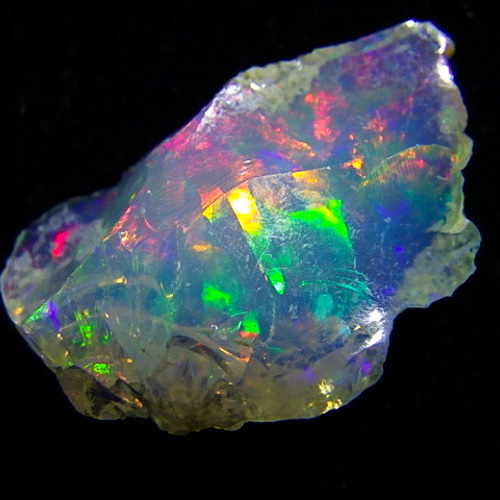 レア★美麗★ 35ct 原石　エチオピアオパール ☆彩色優美☆ホワイトオパールの原石☆3.35ct/17.1mm☆天然石蛋白石