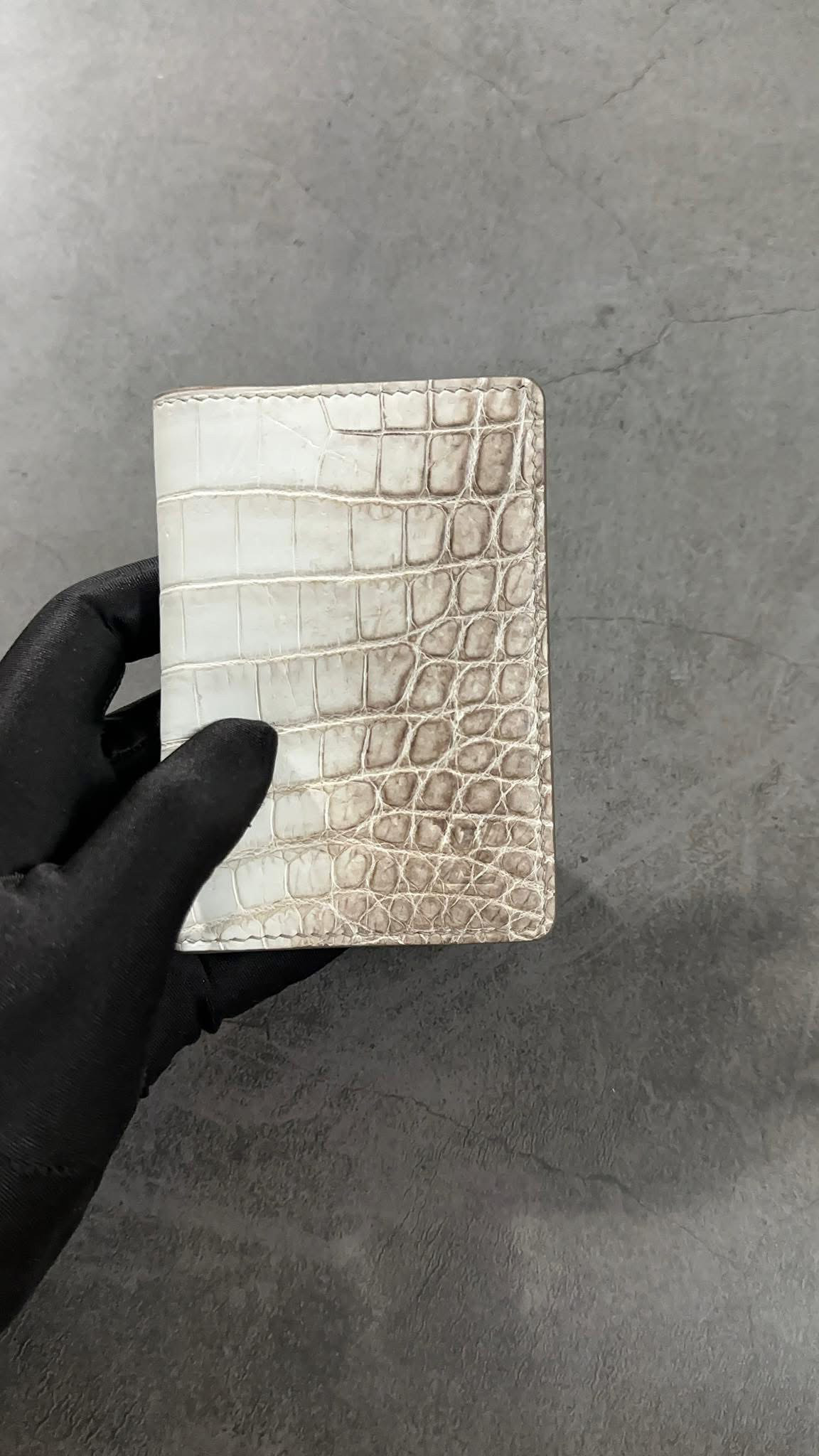 ヒマラヤタロコダイル革名刺入れ。カードケース 手縫い　オーダーメイド