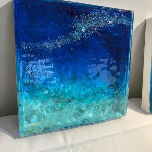 Yuji hamamura現画販売 アートパネル 水面 NO.24無 ディープ