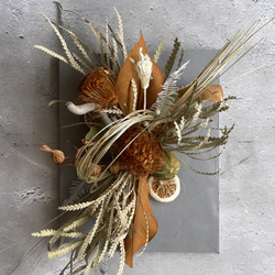 2025年春 ドライフラワー壁掛けスワッグ 横長スワッグ ギフト お祝い