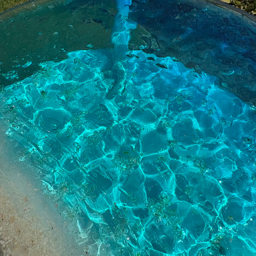 現品販売 ホワイトビーチ 海と砂浜 水紋の影 穏やかな海ガラスサイド