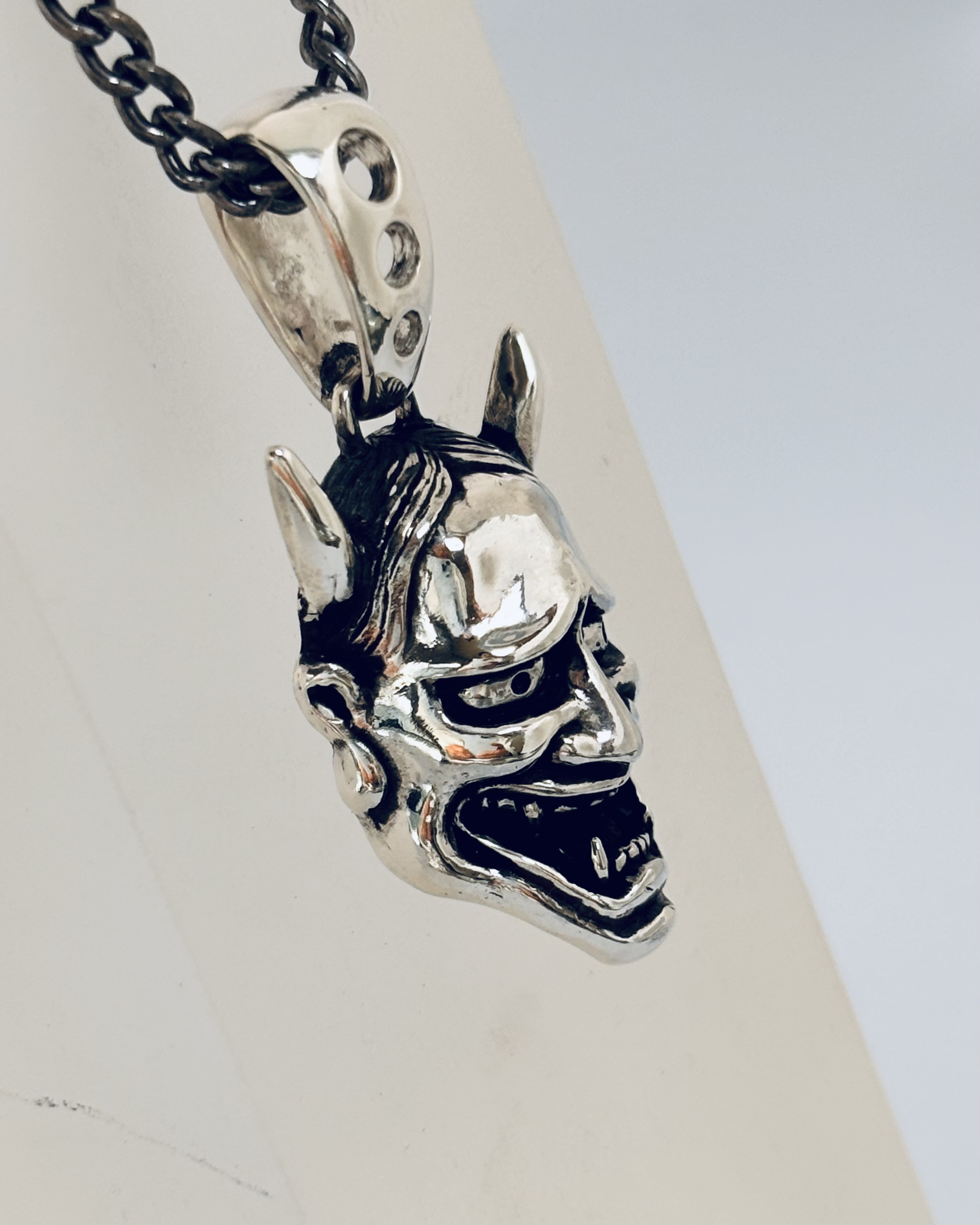 《hannya rage》般若ペンダント｜silver925・燻し仕上げ・立体構造・感情を纏う造形・和モチーフ