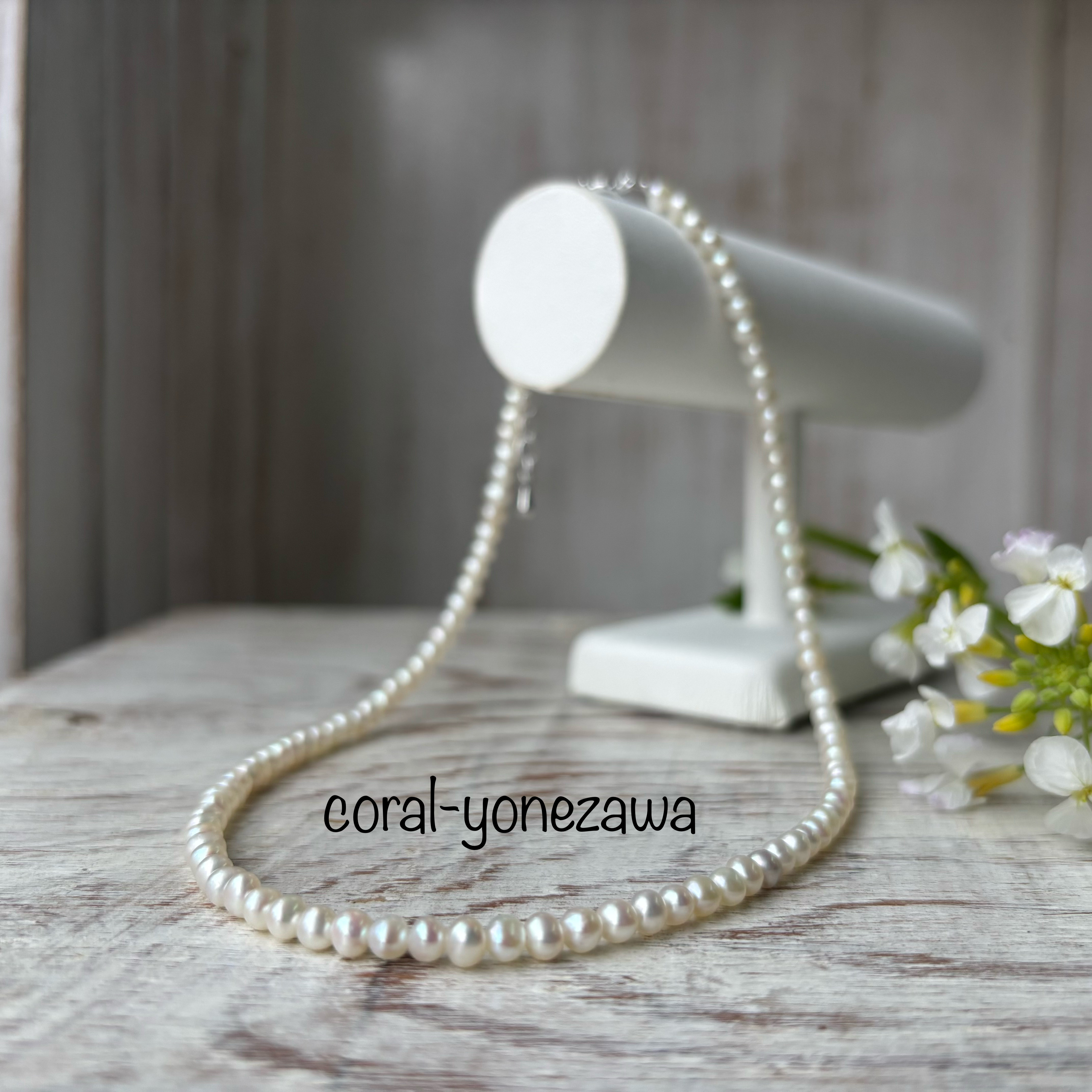 淡水パールネックレス.ホワイトカラー　久しぶりに入荷しました！！