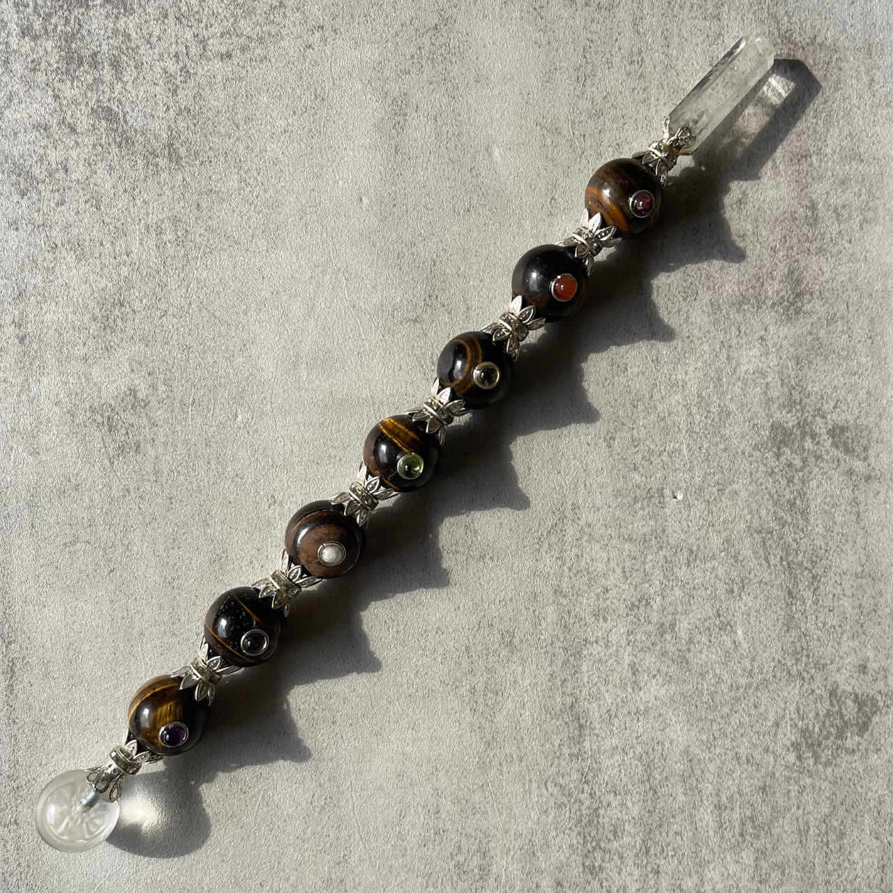 【タイガーアイ スフィア ワンド】７つのチャクラ｜ヒーリング｜鉱物 天然石 5,467円