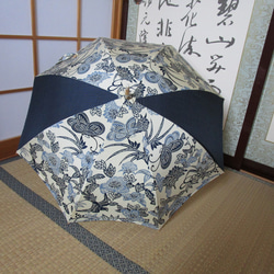 型染め・大島紬の着物から日傘(傘袋付き) 傘・日傘 MICHI 通販 型染め・大島紬の着物から日傘(傘袋付き) 傘・日傘 MICHI 通販