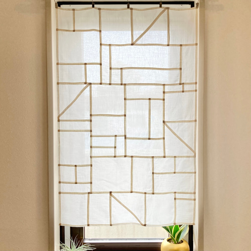 コットンのポジャギ|自然な風合い|90cm×58cm カーテン nokishita