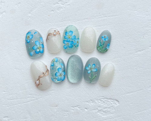 実来 ネイルチップ フルオーダー TXT モチーフネイル 6種類 実来