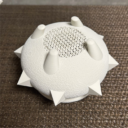 3Dプリンター鉢 YJKP_new1_sizeS 白 作家鉢 植木鉢 一輪挿し