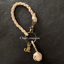 アメフトボール バッグチャーム パラコード レザータッセル バッグ