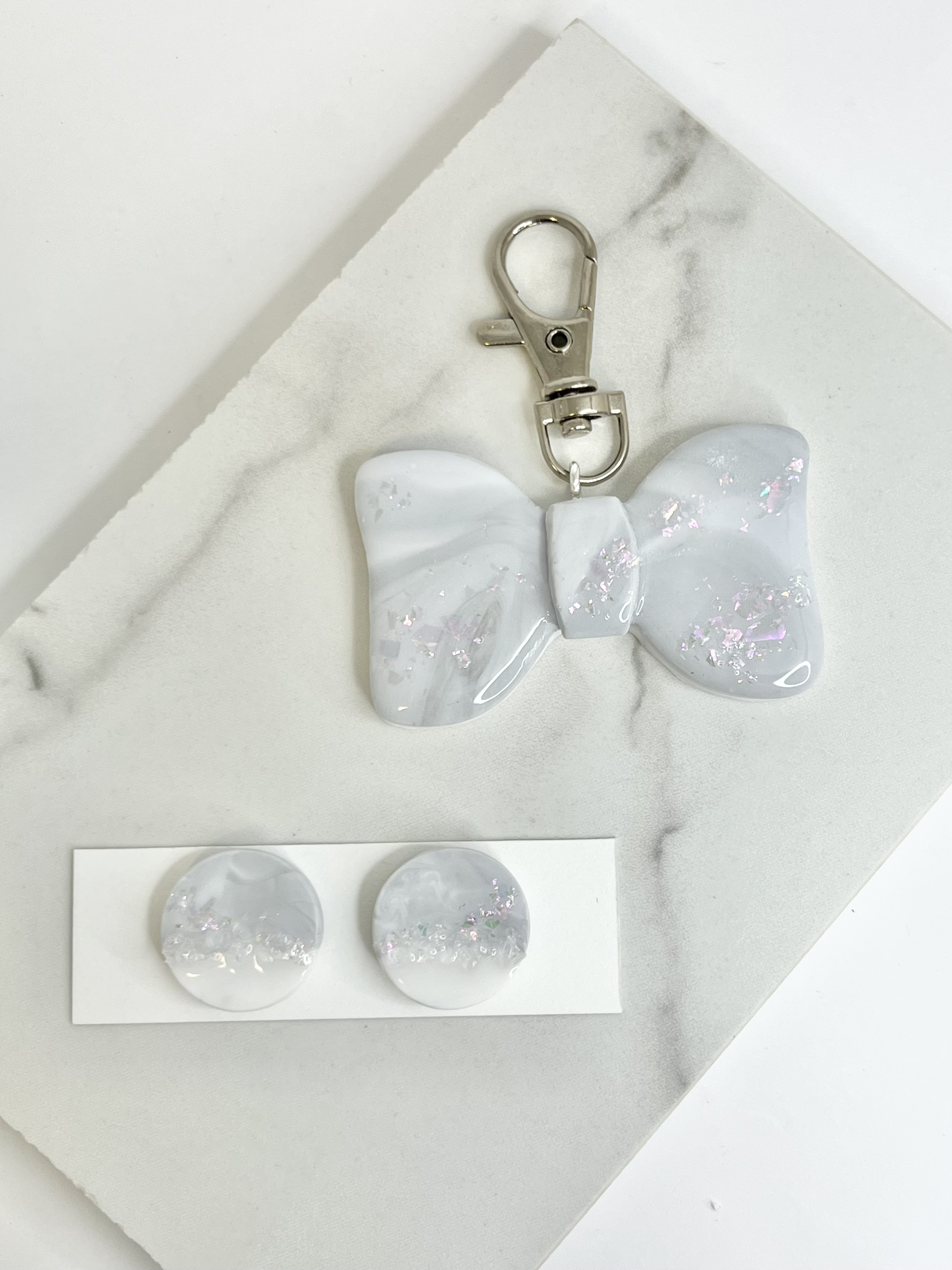 春曇りのチャーム&イヤリング（ピアス）【愛犬とお揃いアクセサリー】