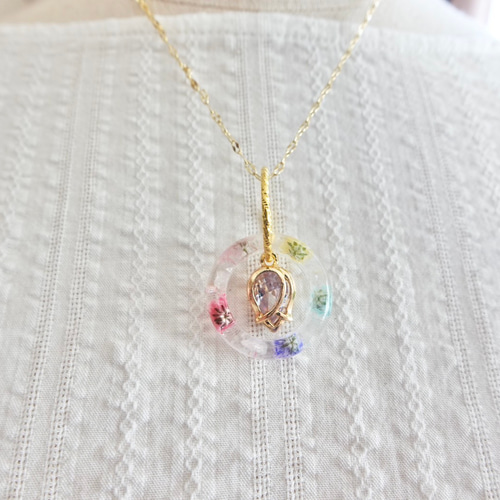 公式ファッションブランド通販サイト フェアリーリング ゴールド ペンダントトップ レジン ネックレス アクセサリー