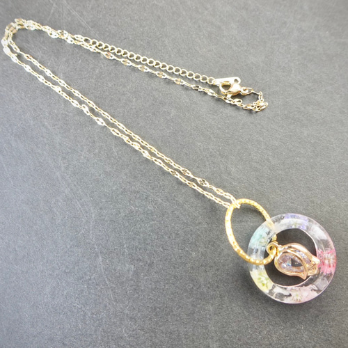 フェアリーリング ネックレス レジン ペンダントトップ ゴールド
