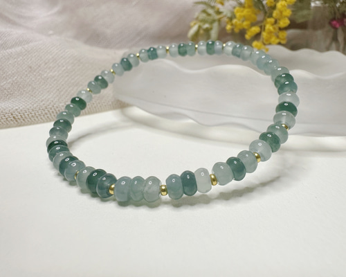 ミャンマーA貨翡翠 本翡翠ジェイド ブレスレット ブレスレット 元気な