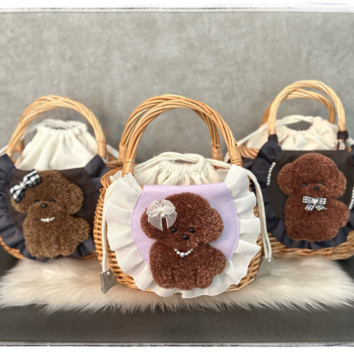 トイプードル　カートバッグ　ハンドメイド品　COCO カートバッグ トイプードル ハンドメイド こーくん様専用