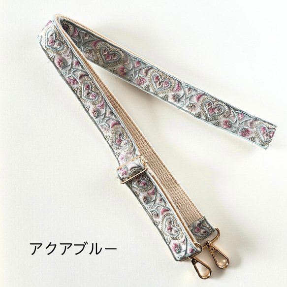 印度刺繡絲帶智慧型手機肩帶肩帶心型花 第5張的照片