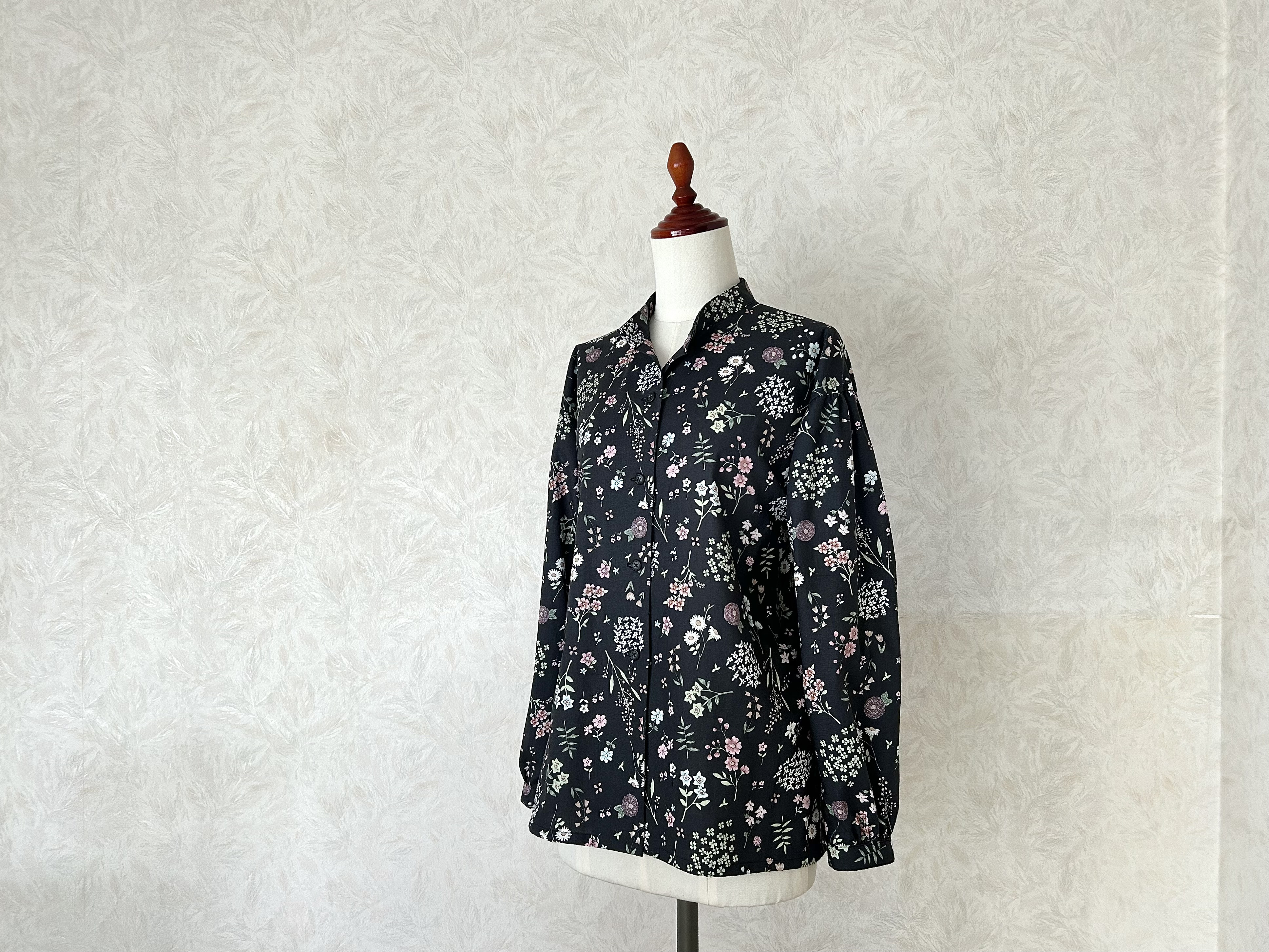 コットン・ボタニカル ブラウス✴︎ブラック