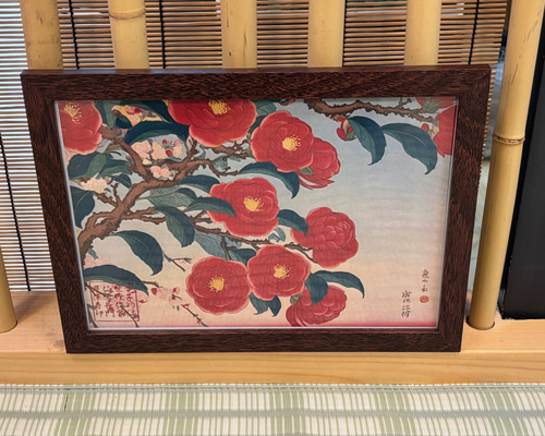 創作浮世絵和紙 椿 イラスト 長門屋保寿 通販 19183319｜Creema