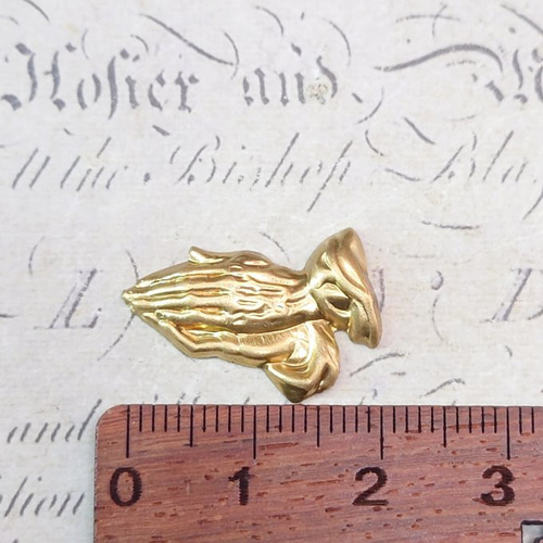 BEHOLD プレイハンド 2個 手 ハンド 祈り手 キリスト教 真鍮製