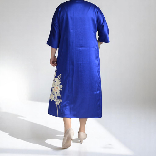 XL ,着物リメイク,上品ワンピース, 訪問着リメイク ワンピース