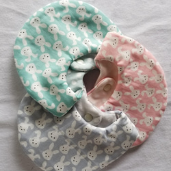 再販8】もくもくガーゼスタイ♡ 両面可愛いリバーシブル♡ スタイ