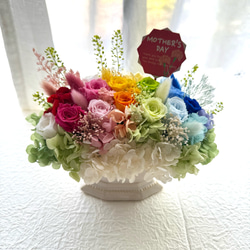 プリザーブドフラワーくすみピンク系アレンジ 母の日ギフト誕生日