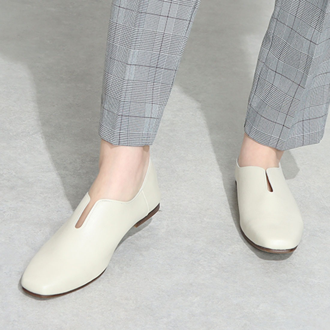 ブイカットプレーンバブーシュ　【納期即日発送～】＃155 MFレザー ビーガンシューズ