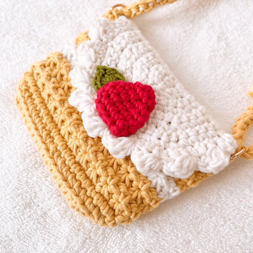 ポーチ ポシェット ショルダー バッグ 移動ポケット 手編み かぎ針編み