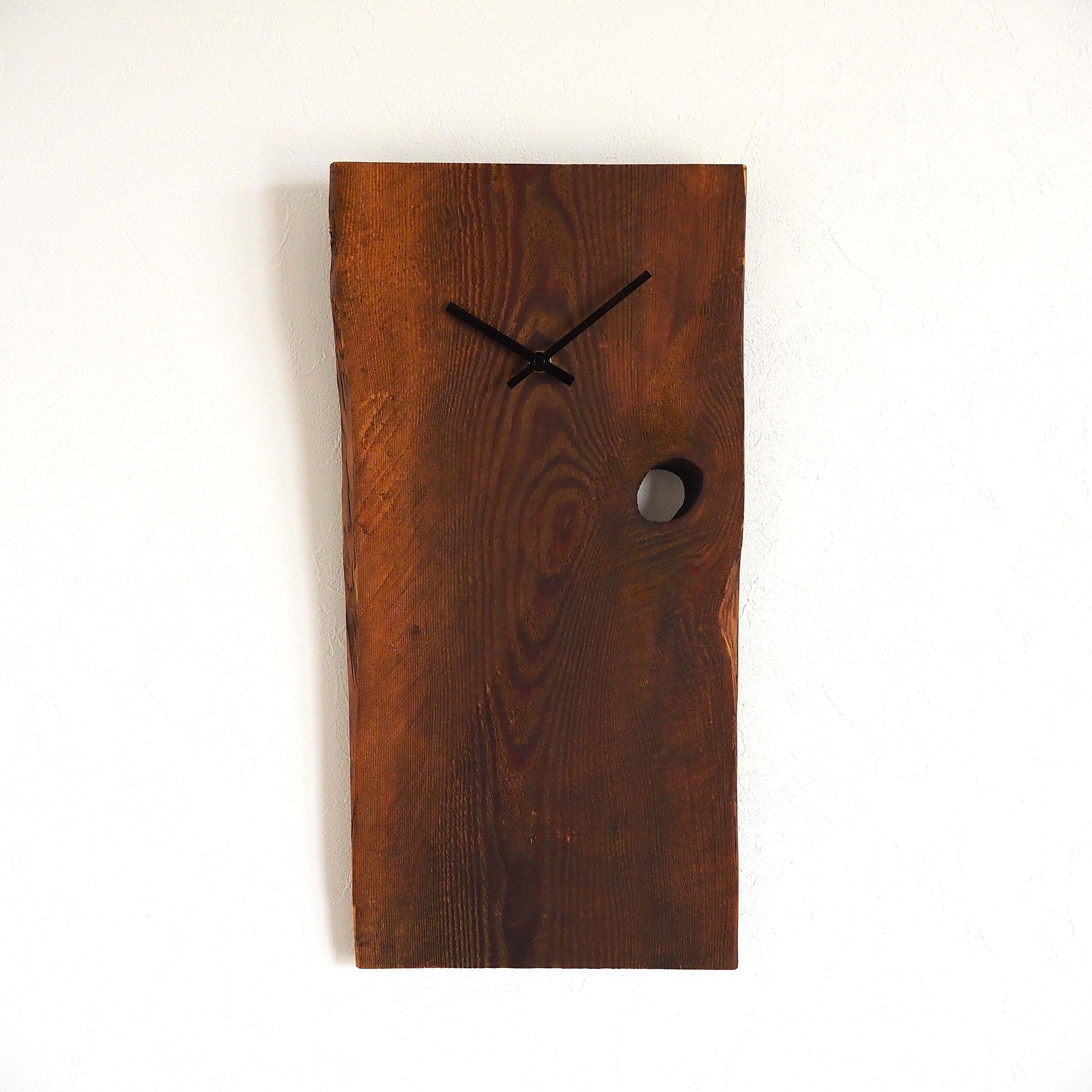 古材壁掛け時計【節】