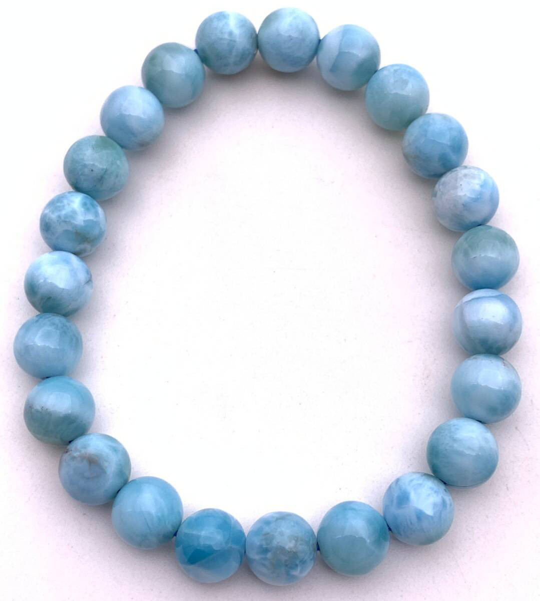 天然石ラリマー AAA 8mm玉のブレスレット -023