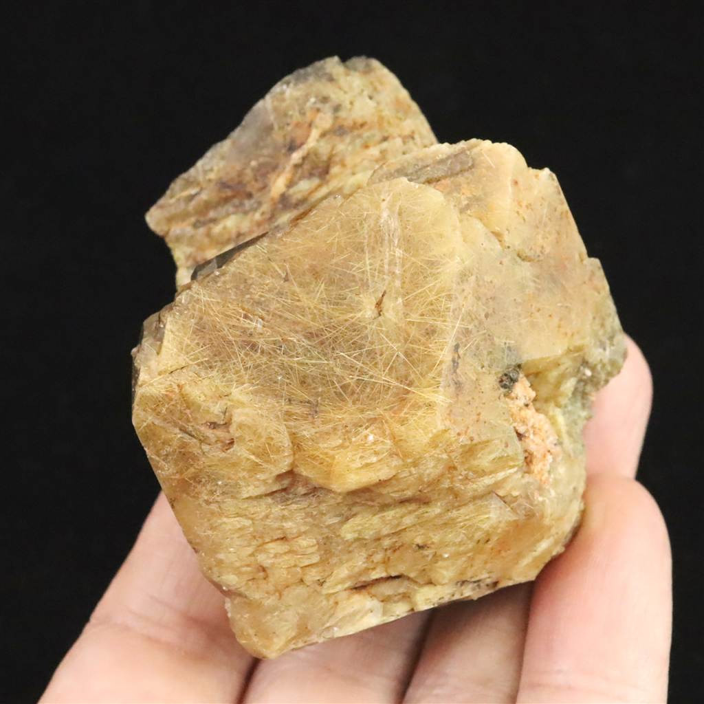 ザギマウンテン ゴールデン クォーツ ゴールド ルチル入り 原石 107.3g #74744