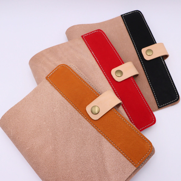 革A５手帳/6穴バインダー/ツートン【一点モノ・現品限り】レザー 手帳 ルーズリーフ シンプル　モノトーン　カラフル